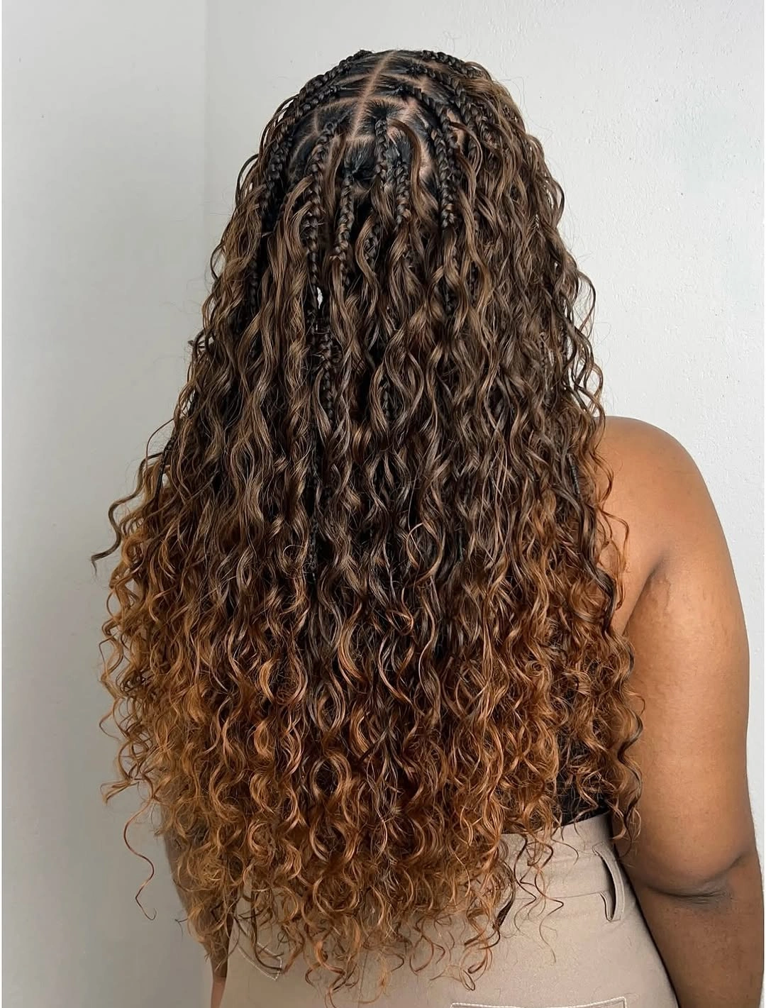 bora bora braids hairstyle Defined Spiral Ends With Rich Brunette Dimension
