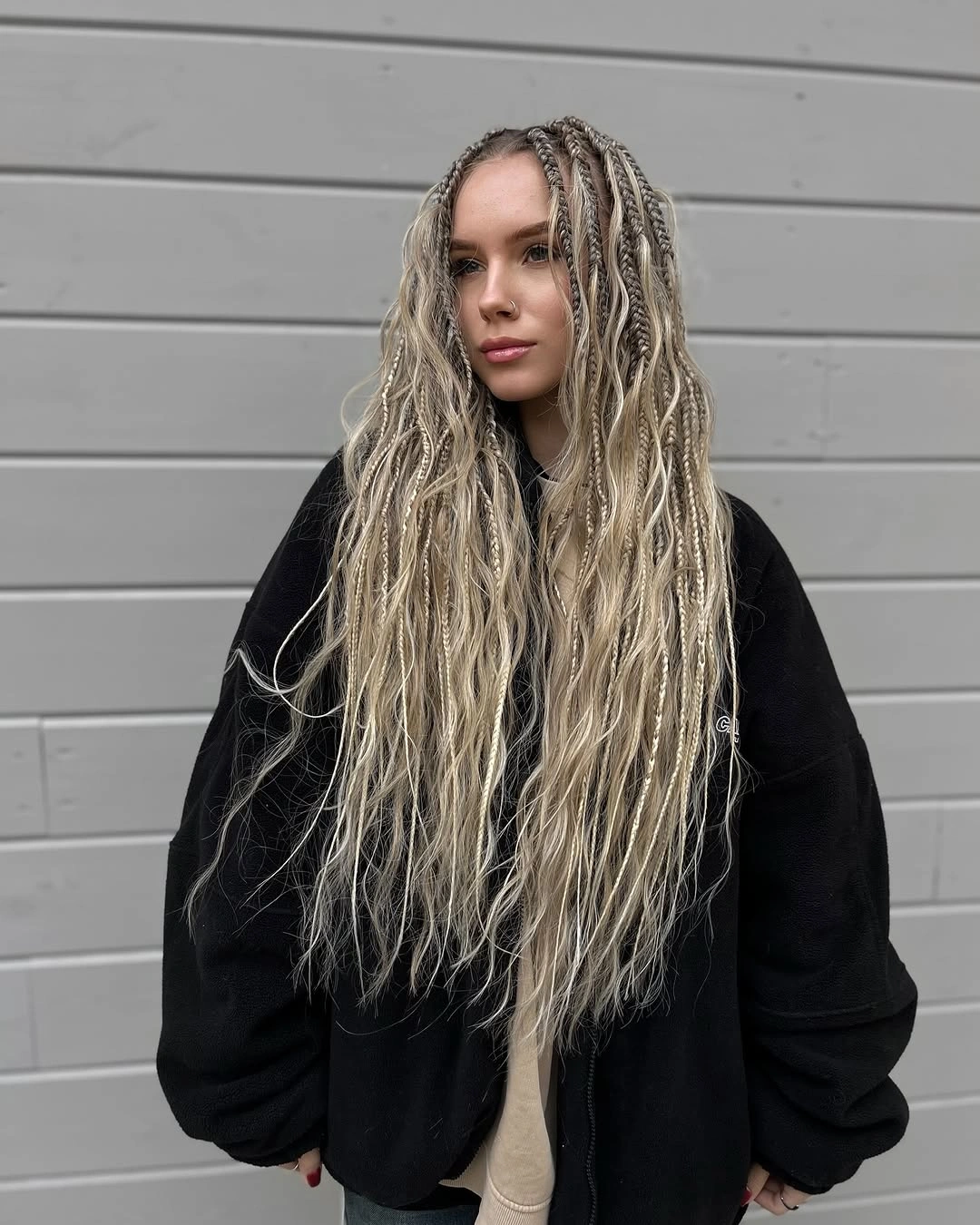 bora bora braids hairstyle Cool Platinum Bora Bora Braids With Scandinavian Edge
