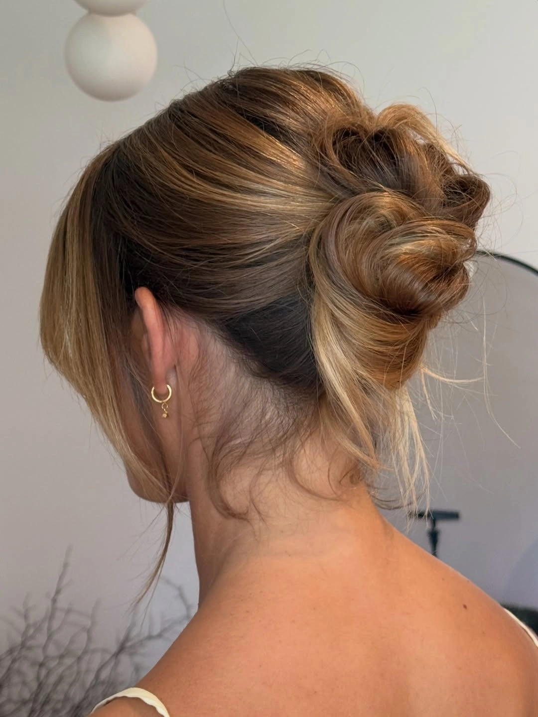 bridesmaid hairstyling Relaxed Minimalist Bridal Bun