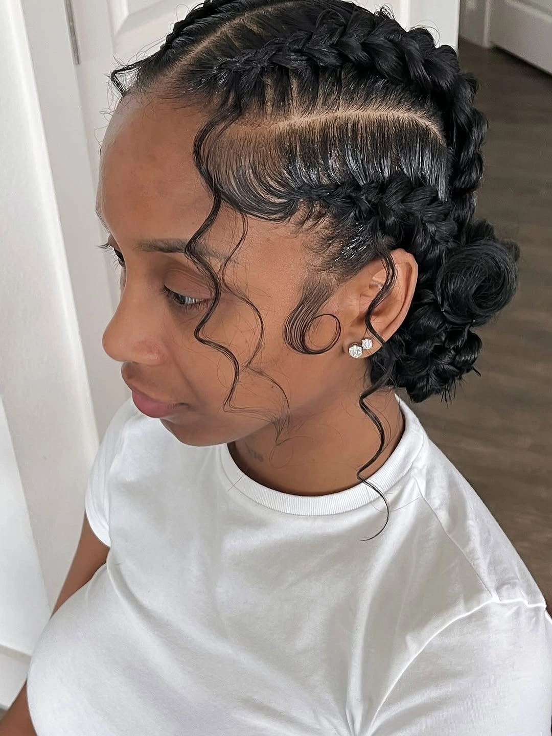 butterfly braids hairstyle Elegant Butterfly Braids Wrapped Into a Low Braided Bun