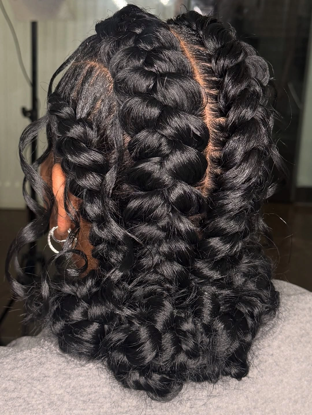 butterfly braids hairstyle Voluminous Butterfly Braids With Soft Curled Ends
