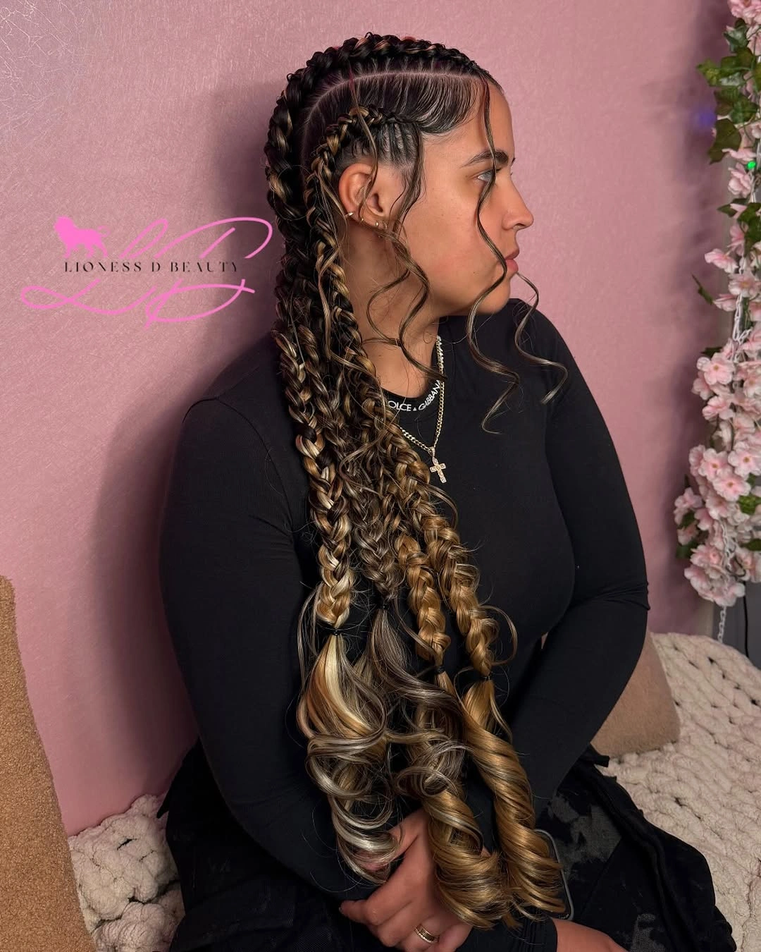 butterfly braids hairstyle Dimensional Butterfly Braids With Face Framing Highlights