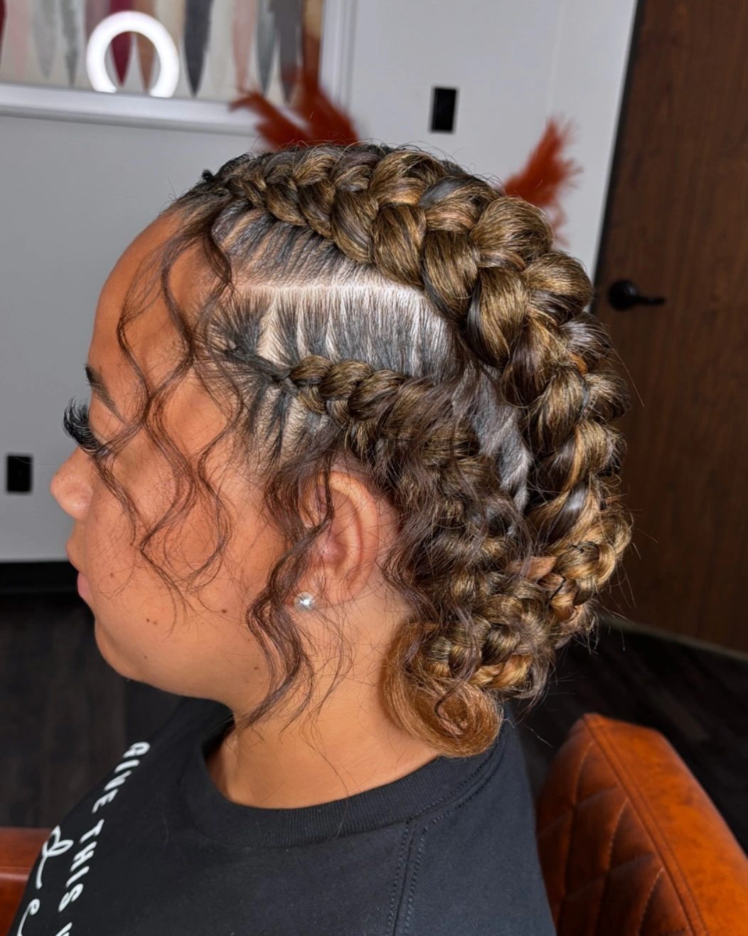 butterfly braids hairstyle Dimensional Butterfly Braids With Rich Brunette Highlights
