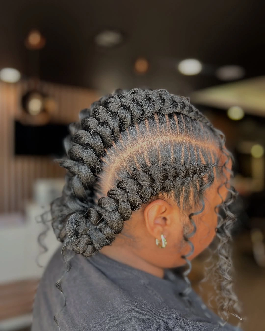 butterfly braids hairstyle Short Butterfly Braids Swept Into a Soft Low Updo
