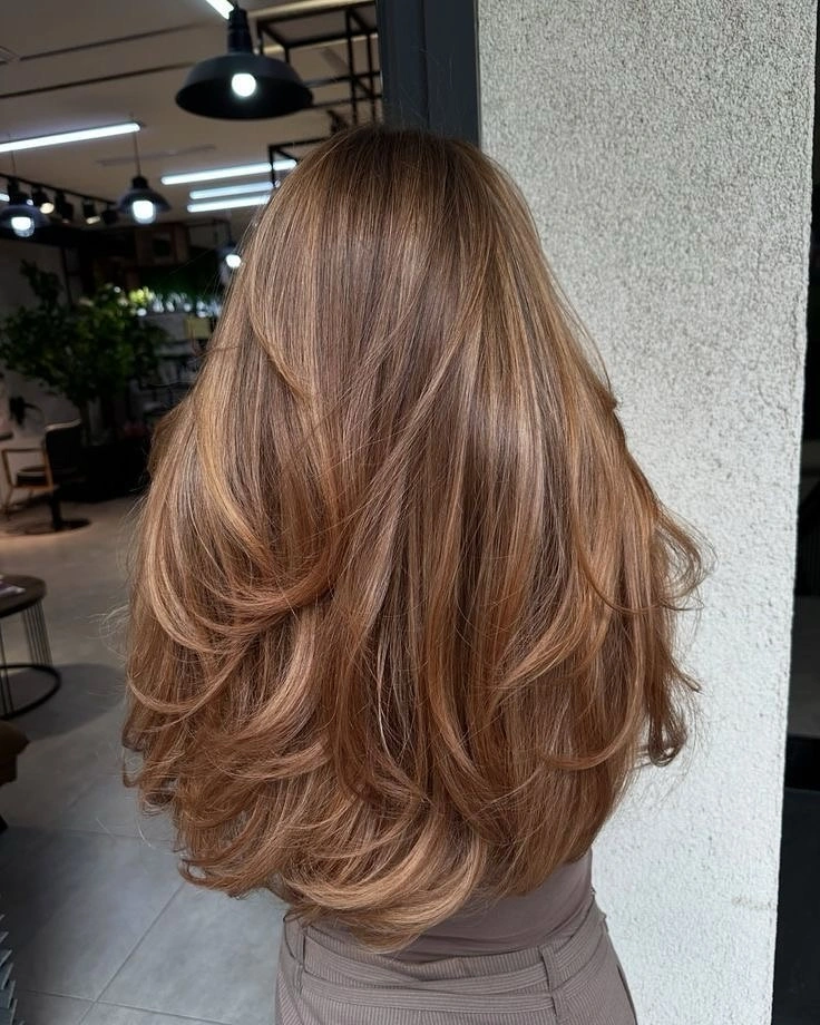 chestnut brown hair color Soft Beige Chestnut Layers for Effortless Everyday Elegance