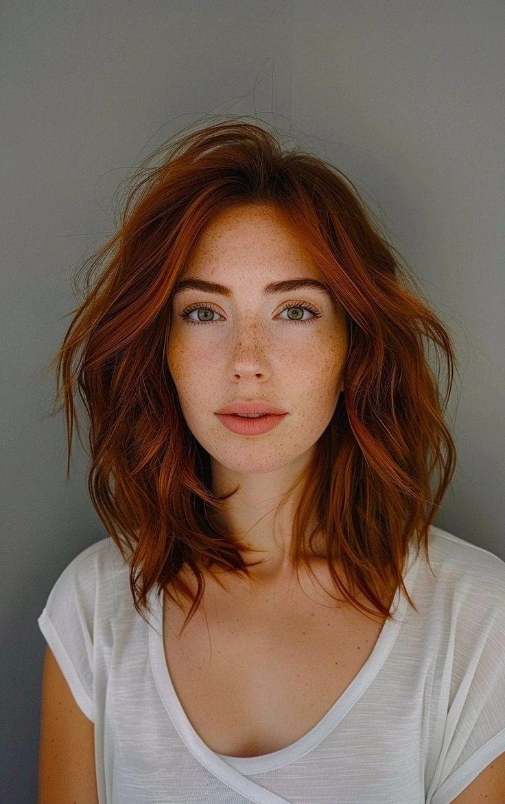 choppy medium layered hair Playful Textured Layers With Modern Edge