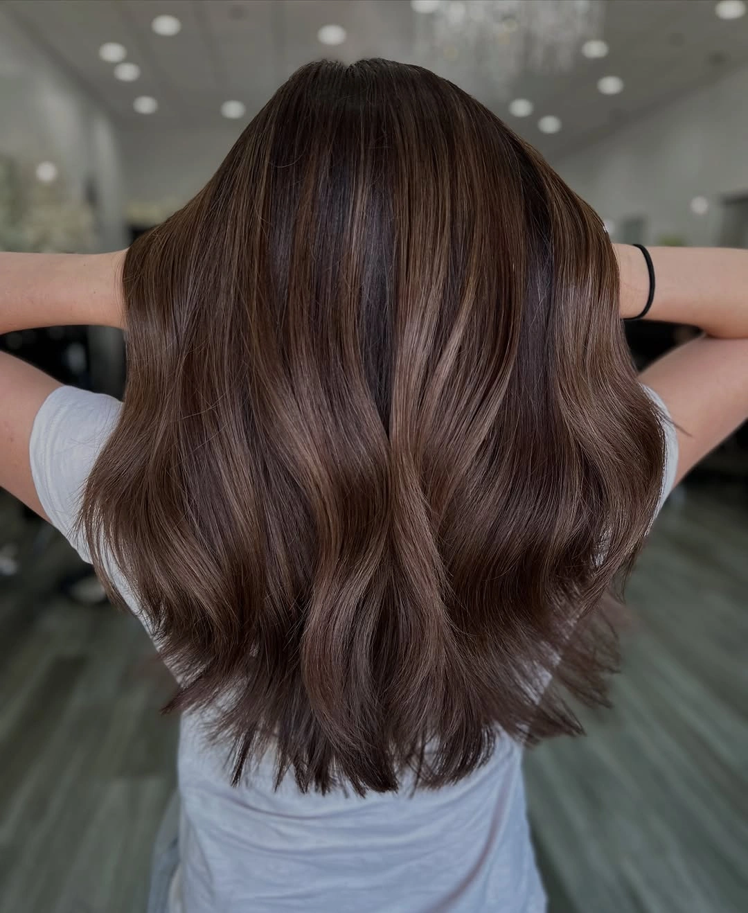 dimensional brunette hair color Soft Cocoa Brunette With Seamless Natural Blending