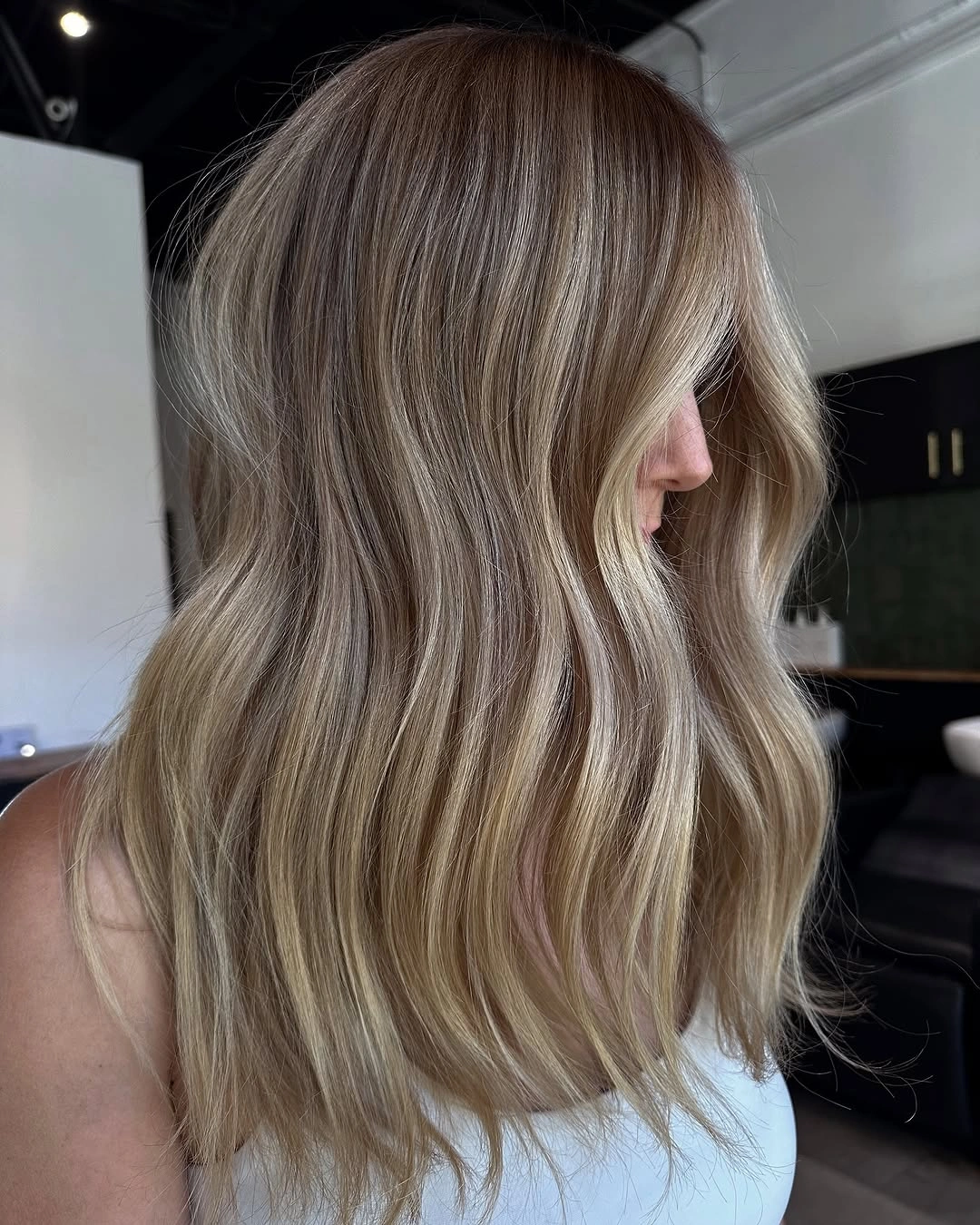 dirty blonde hair color Soft Ash Dirty Blonde with Seamless Balayage