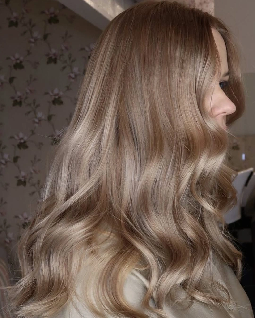 dirty blonde hair color Soft Taupe Dirty Blonde with Glossy Hollywood Waves