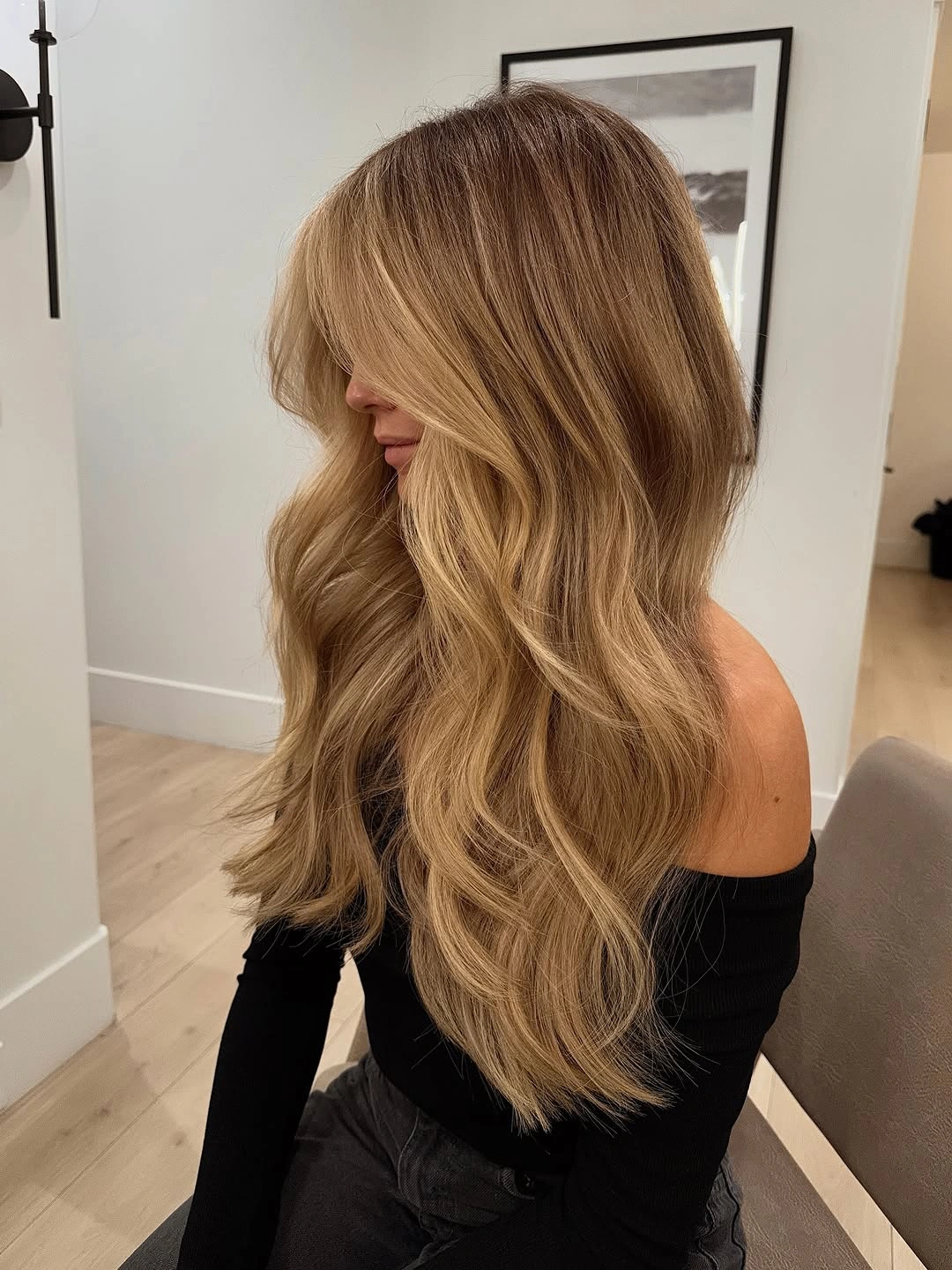 dirty blonde hair color Golden Dirty Blonde with Face-Framing Brightness