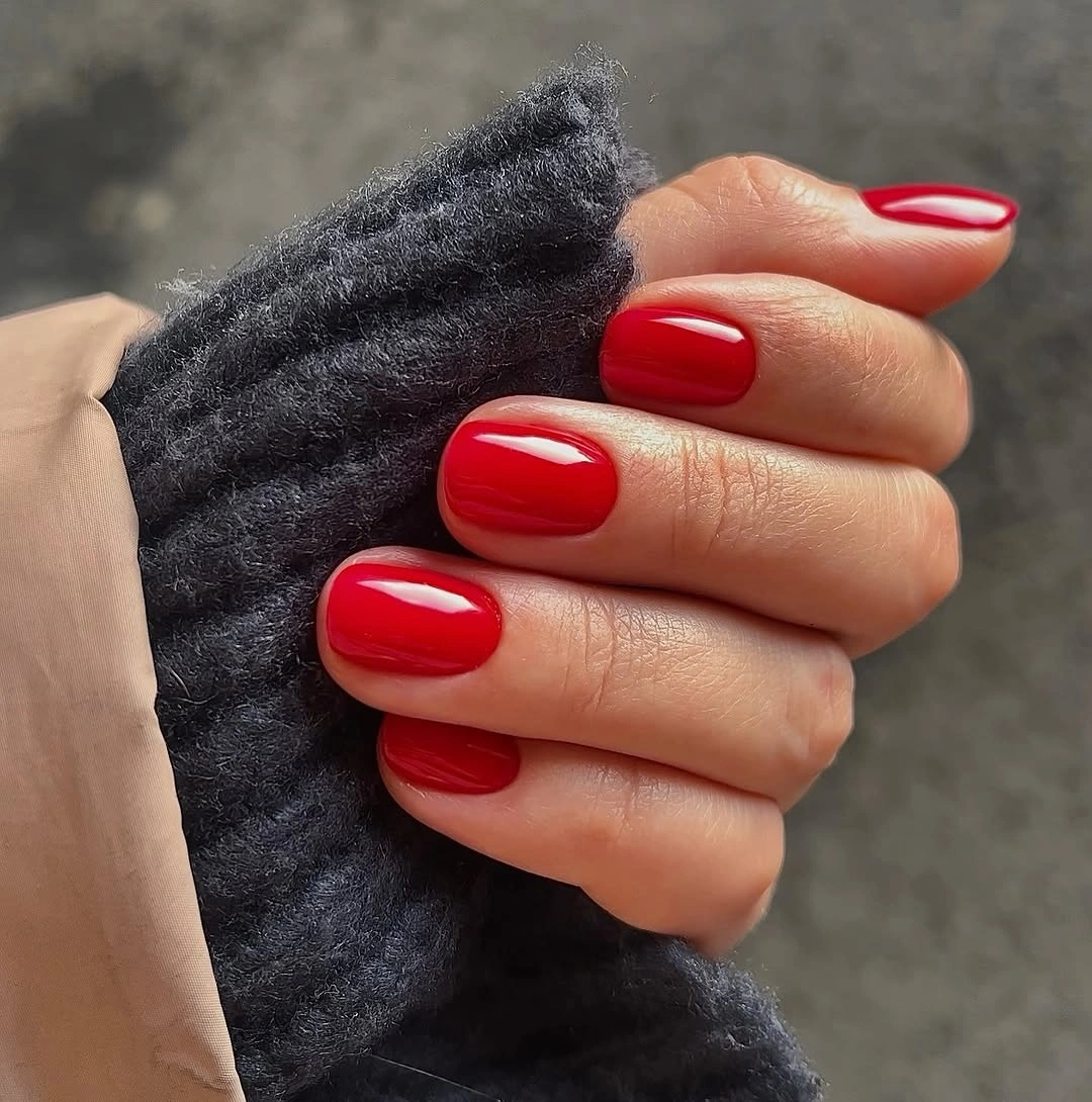 Fall acrylic nails 2026 Classic Cherry Red Acrylic Nails That Never Go Out of Style
