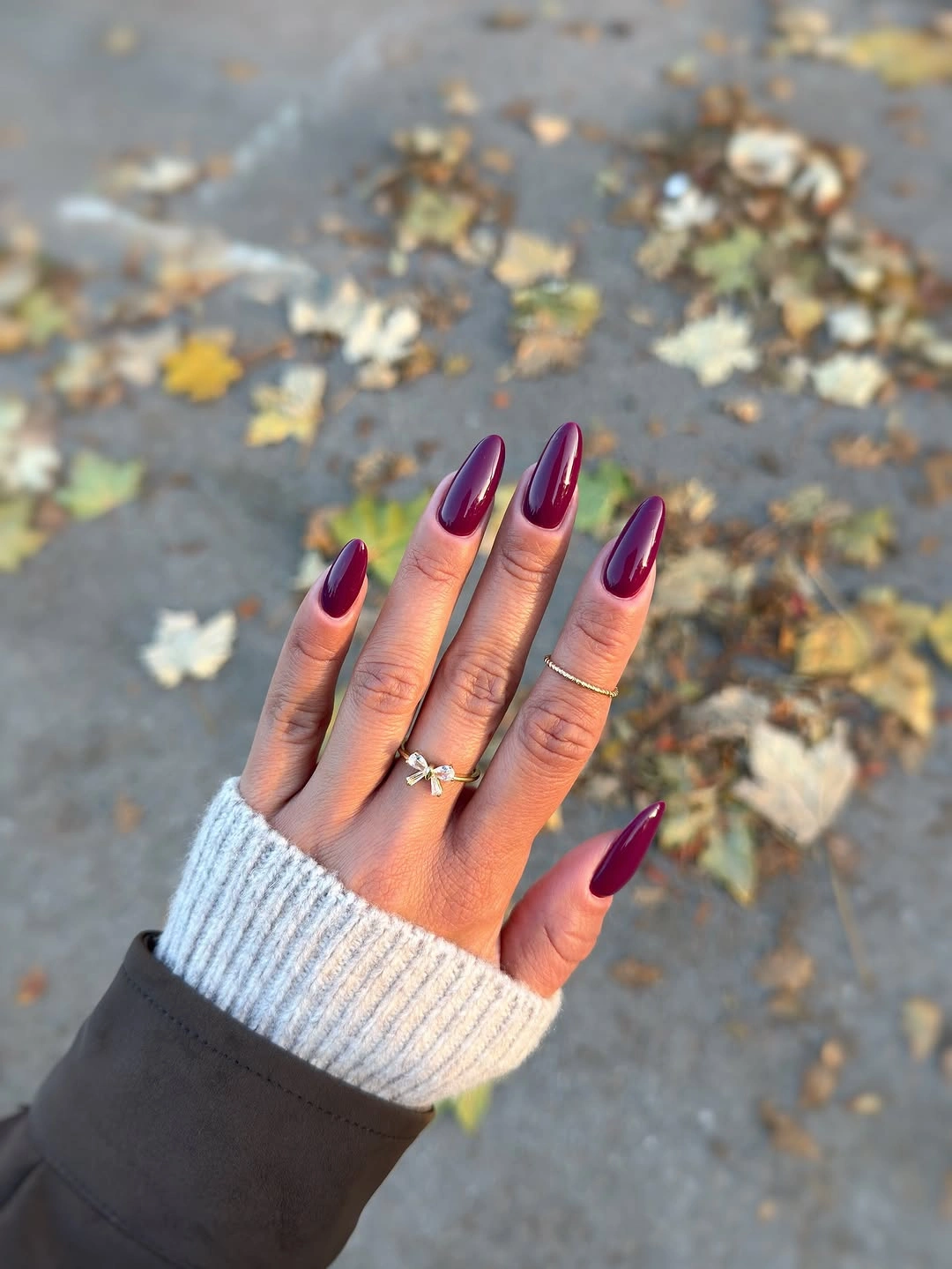 Fall almond nails 2026 Classic Burgundy Almond Nails That Never Go Out of Style