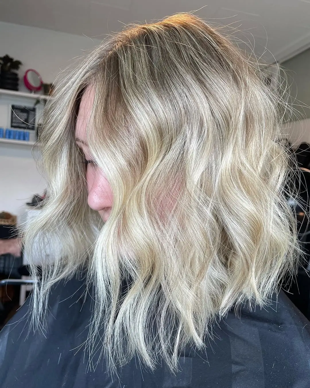 Fall blonde hair colour 2026 Textured Scandinavian Blonde Bob