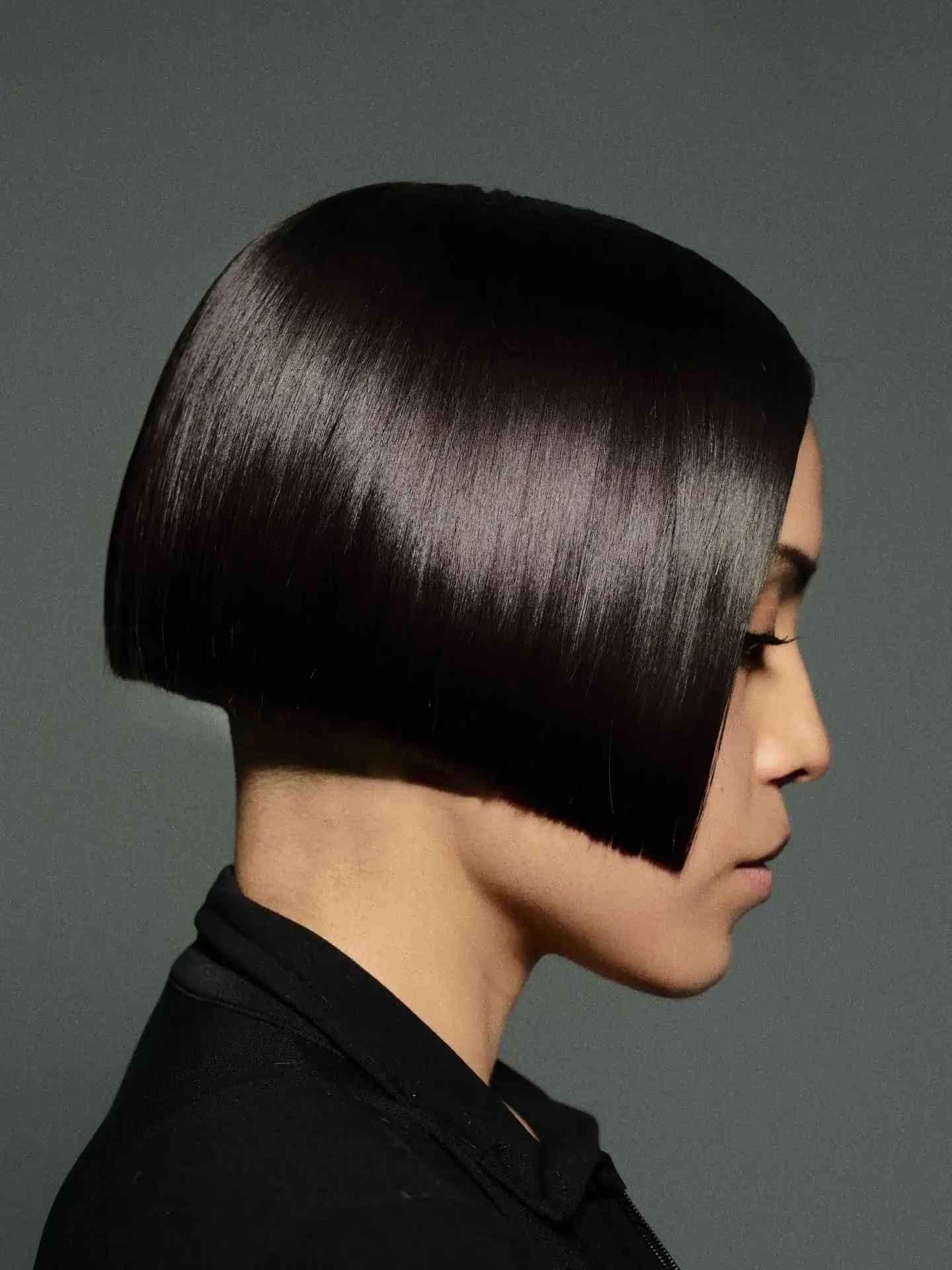 fall bob haircut ideas 2026 Ultra Precision Glass Bob With Couture Finish