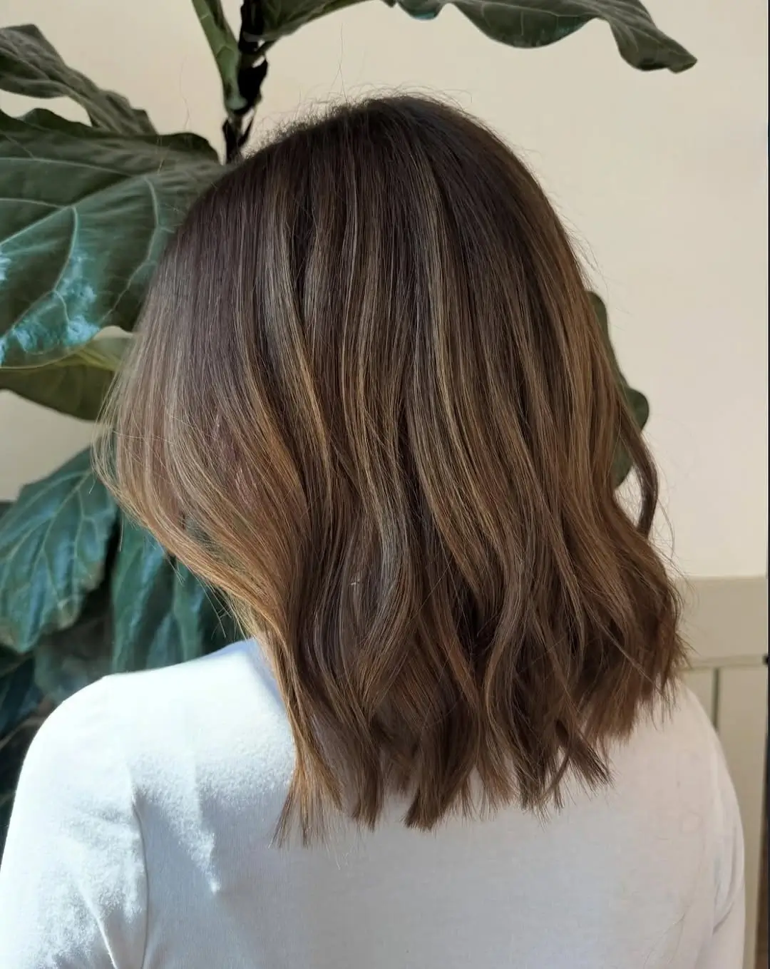 Fall brunette hair colour 2026 Warm Beige Brunette Long Bob