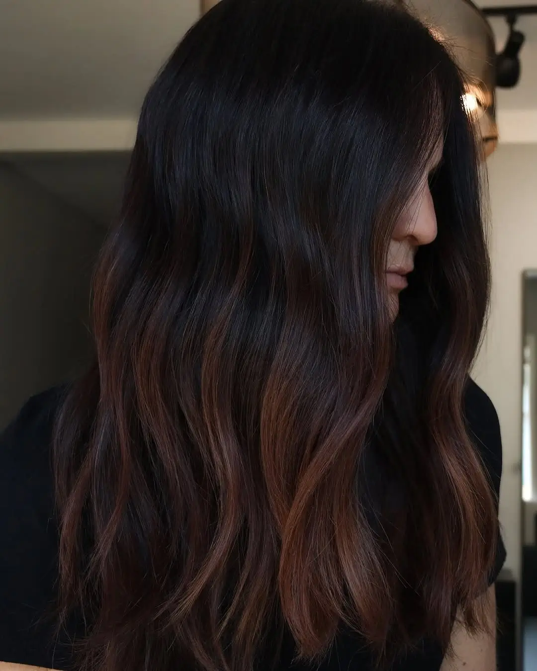 Fall brunette hair colour 2026 Dark Mocha Brunette with Glossy Cinnamon Depth