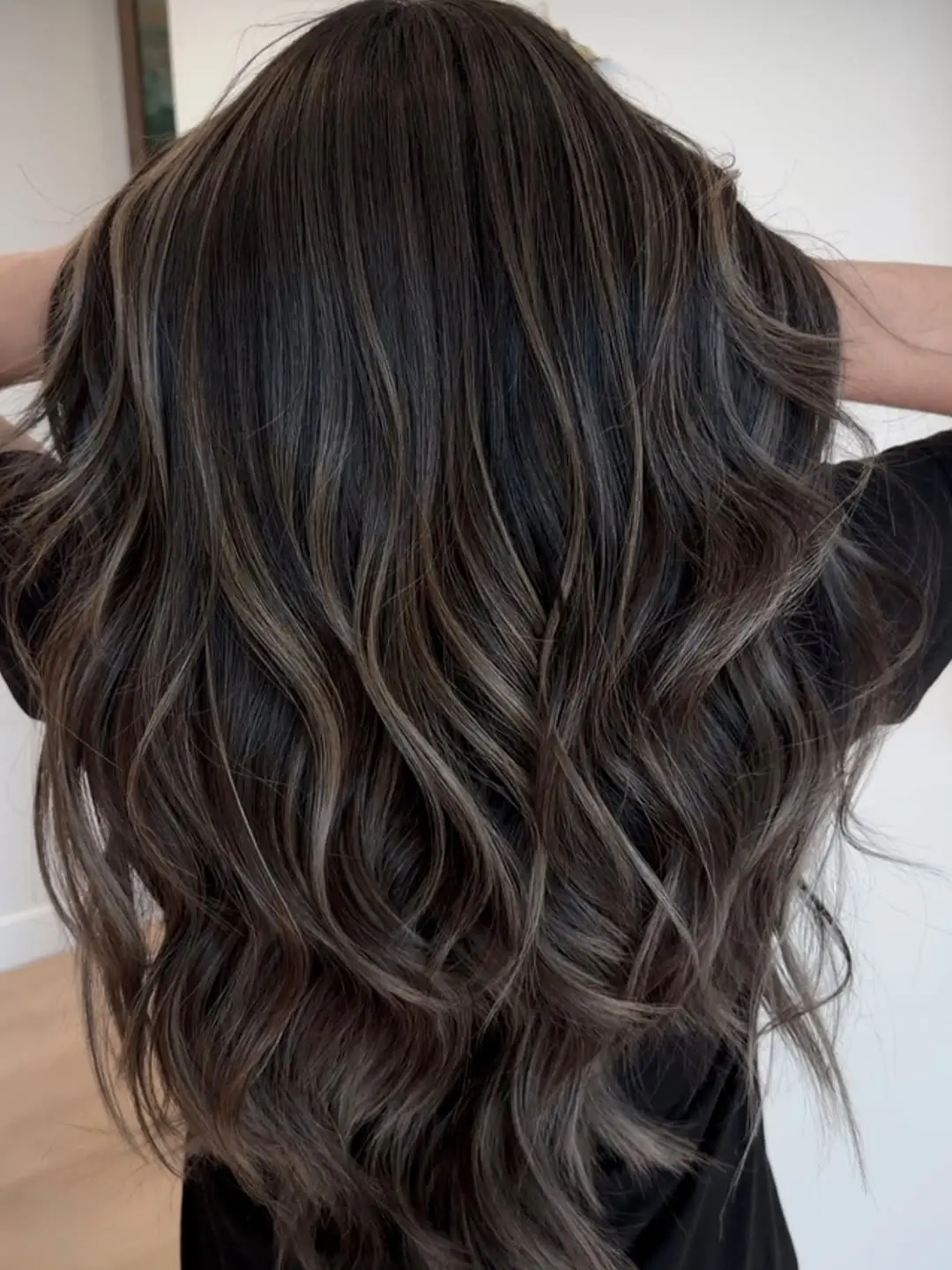 Fall brunette hair colour 2026 Cool Mushroom Brunette with Delicate Ash Highlights