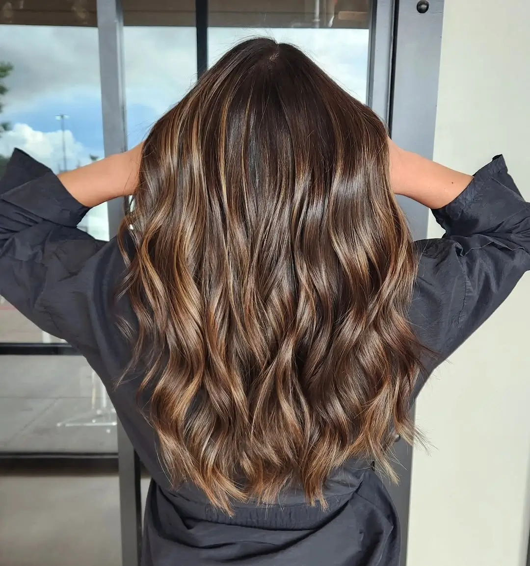 Fall brunette hair colour 2026 Rich Mocha Balayage with Golden Autumn Dimension