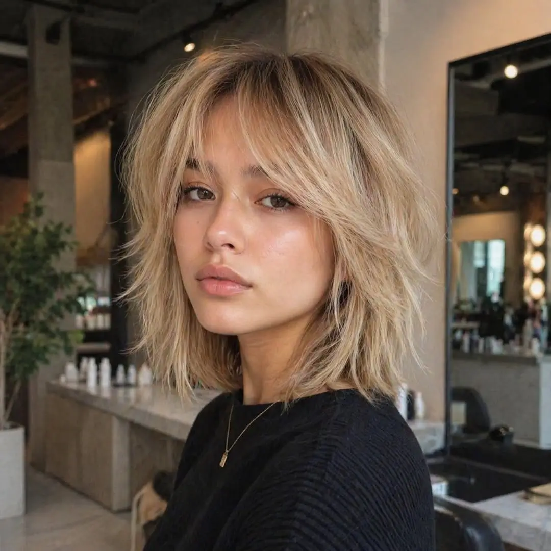 fall French Bob 2026 Feathered Blonde French Bob with Airy Layers