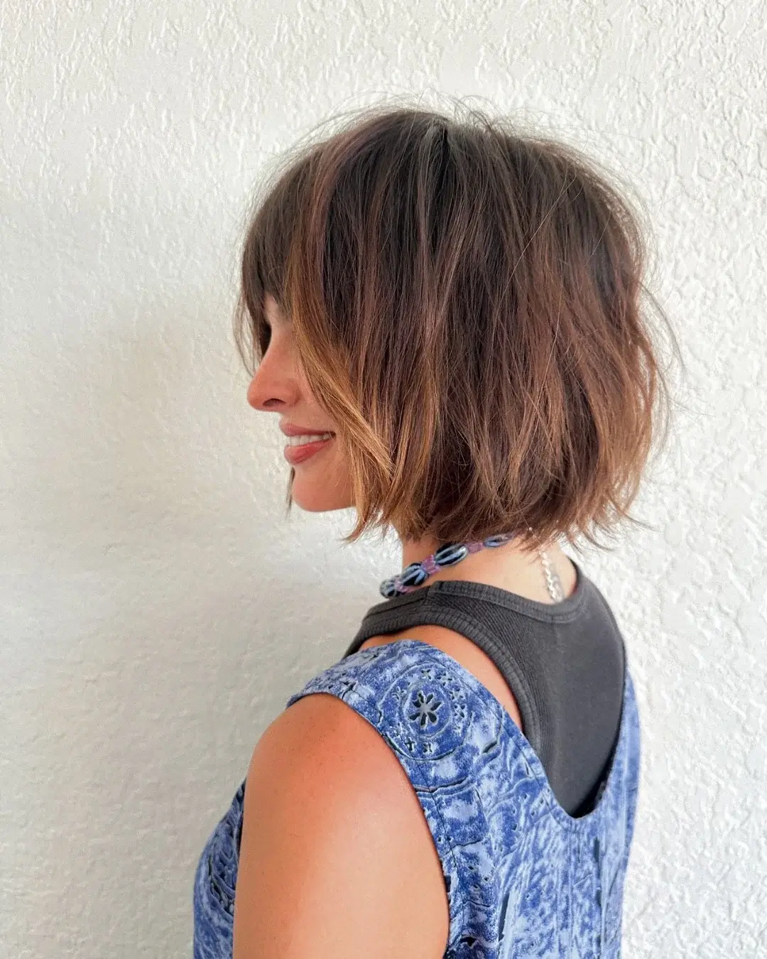 fall French Bob 2026 Relaxed Textured Bob with Wispy Fringe