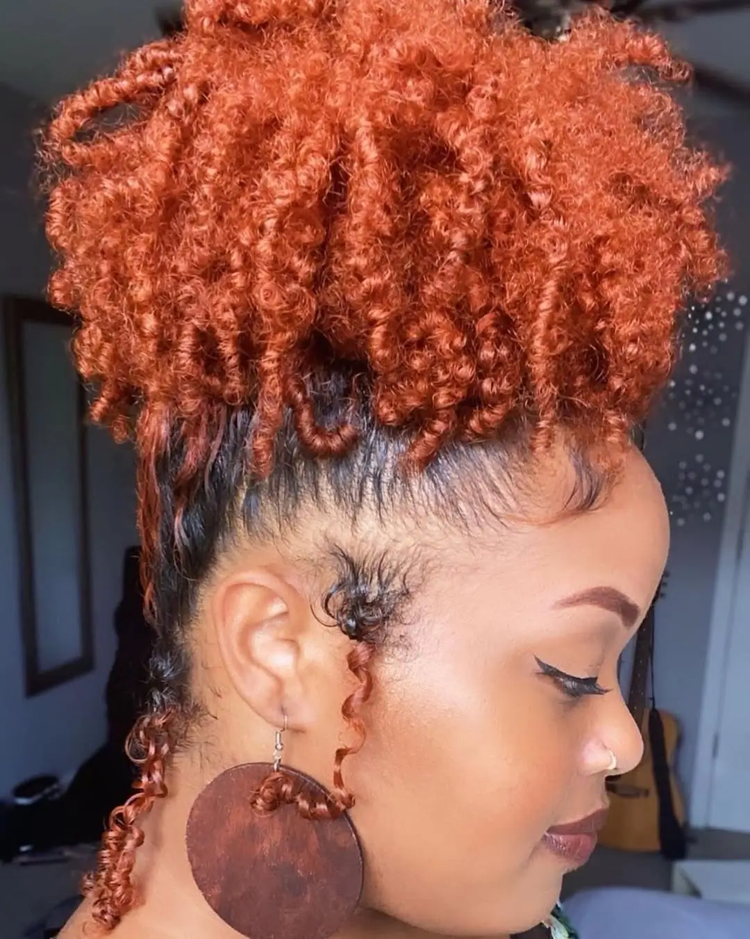 fall hair colors for black women 2026 Burnished Copper Curls That Capture the Spirit of Fall