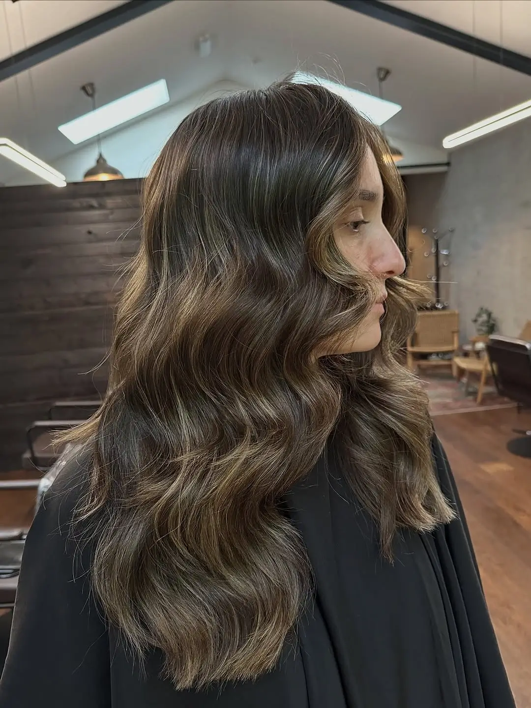 Fall hair colour ideas 2026 Smoky Chocolate Brunette With Delicate Beige Dimension