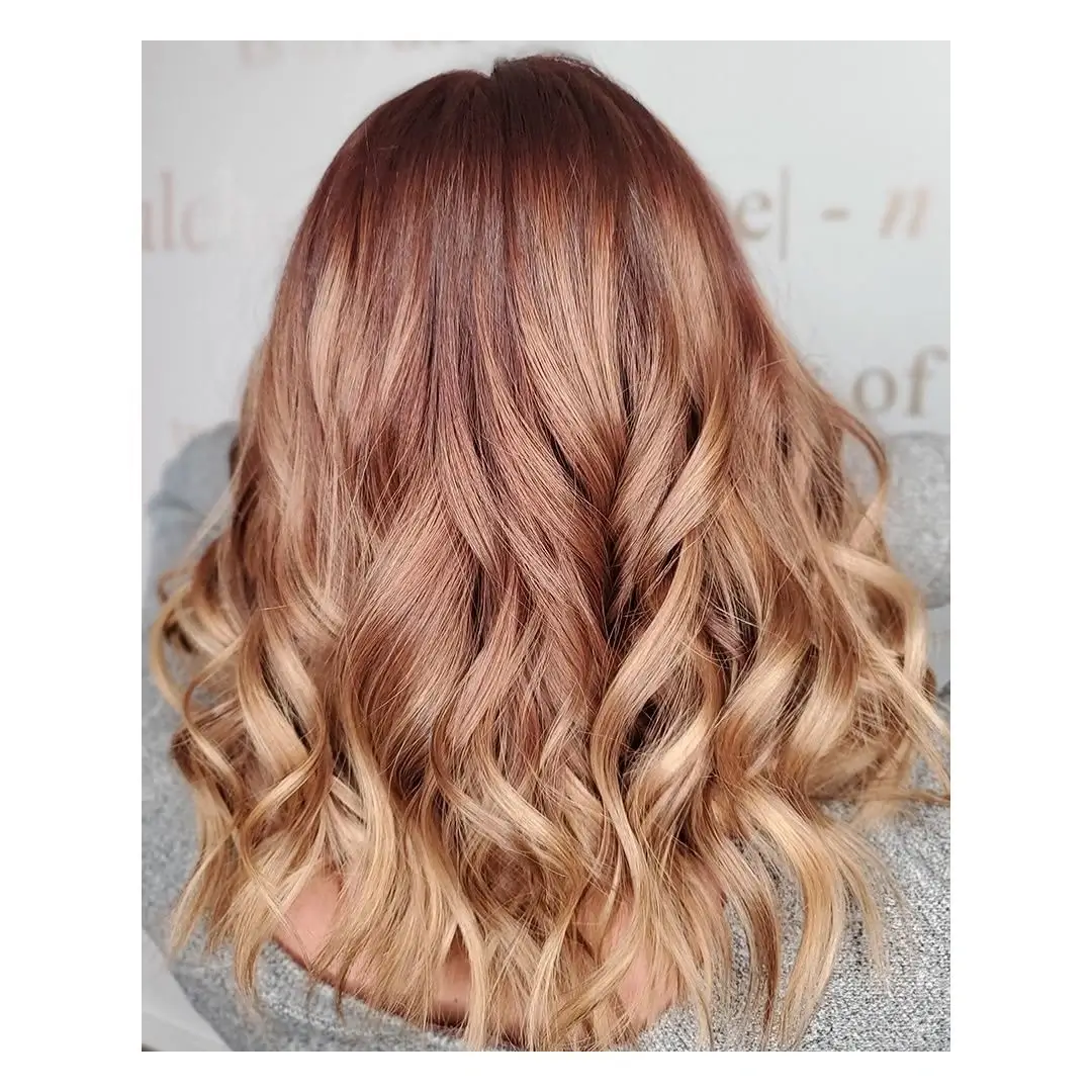 Fall hair colour ideas 2026 Rose Gold Melt With Soft Blonde Ends