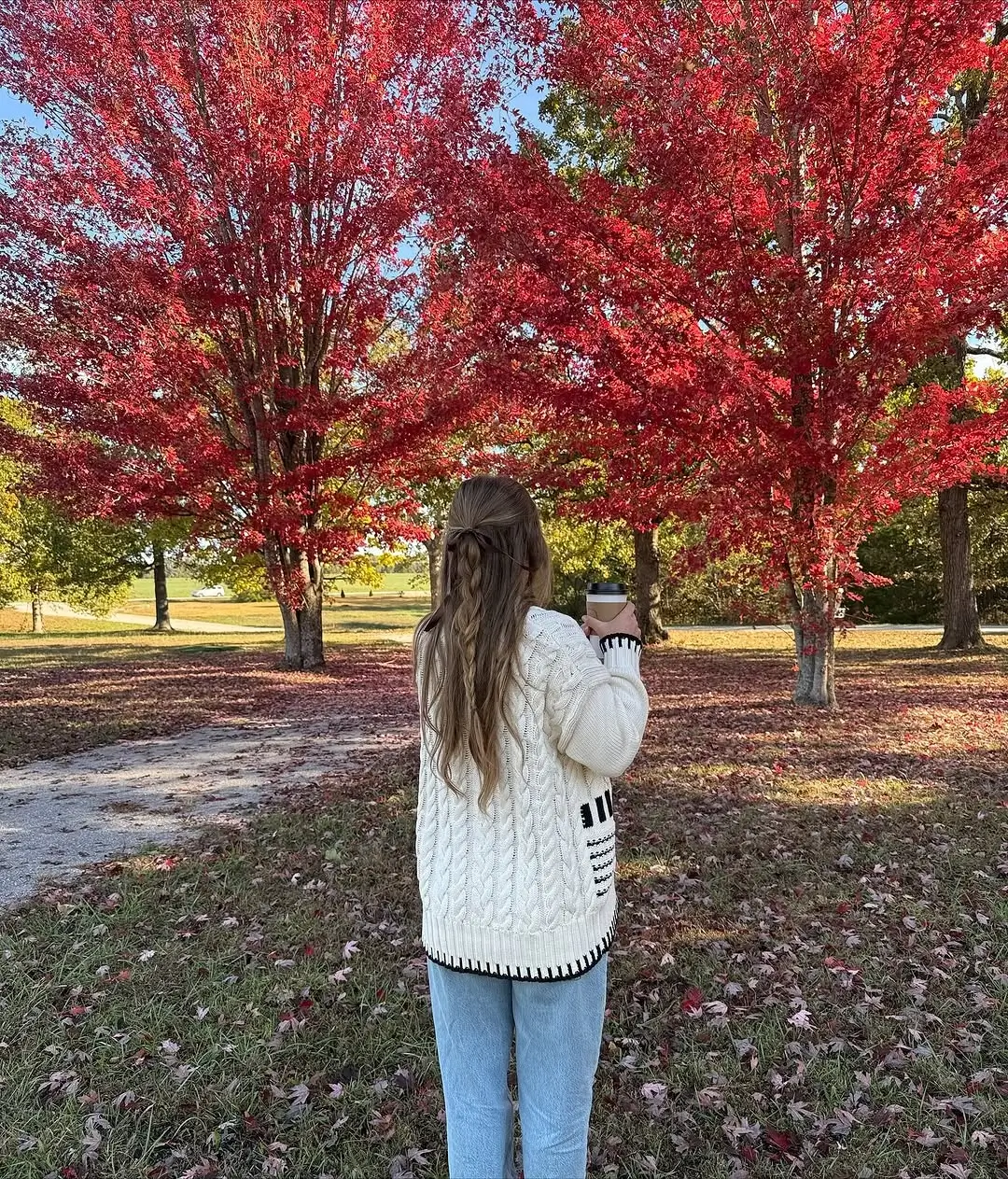 fall hairstyles 2026 Relaxed Twisted Half-Up Style for Crisp Autumn Walks