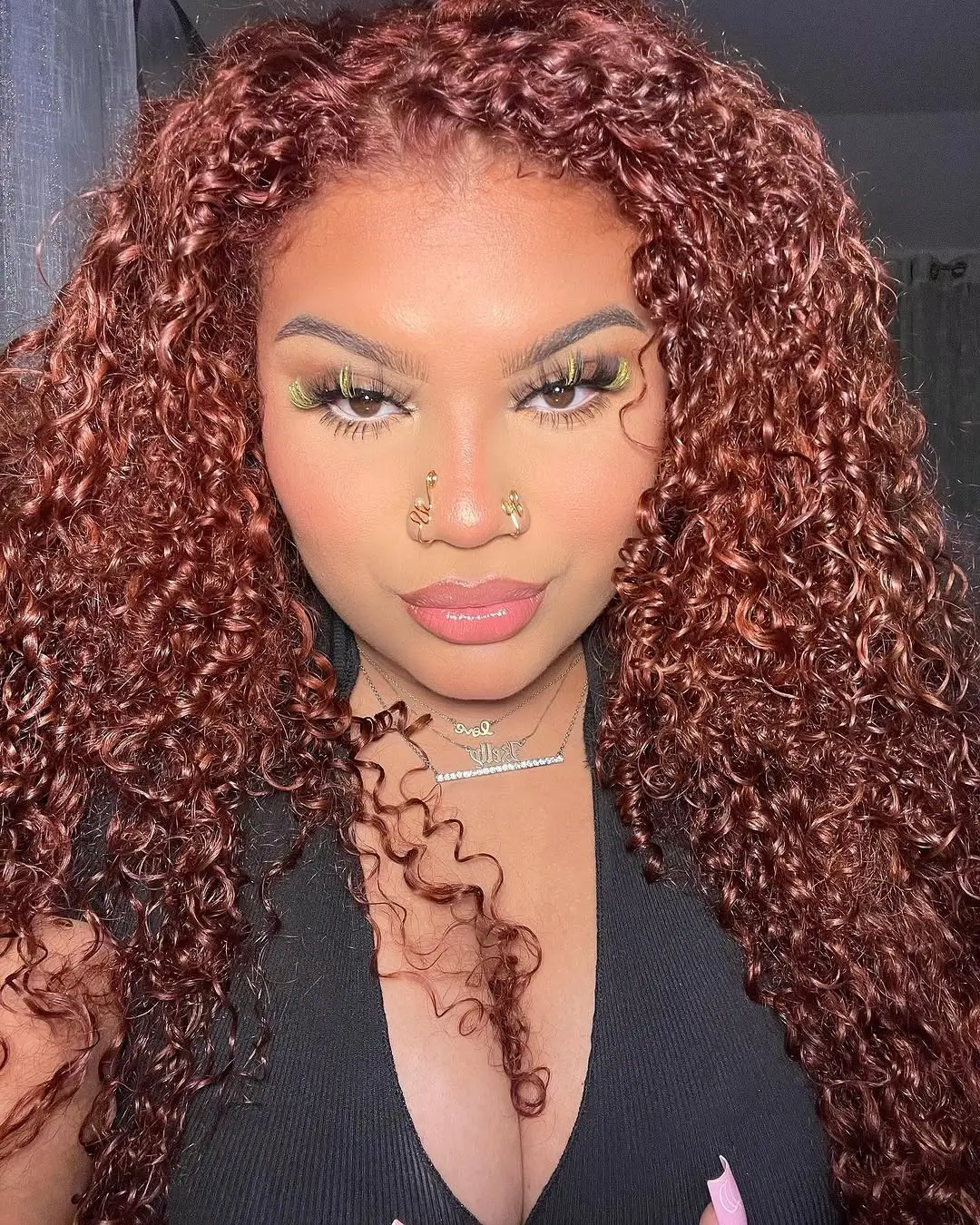 fall hairstyles 2026 Long Copper Curls Full of Autumn Shine