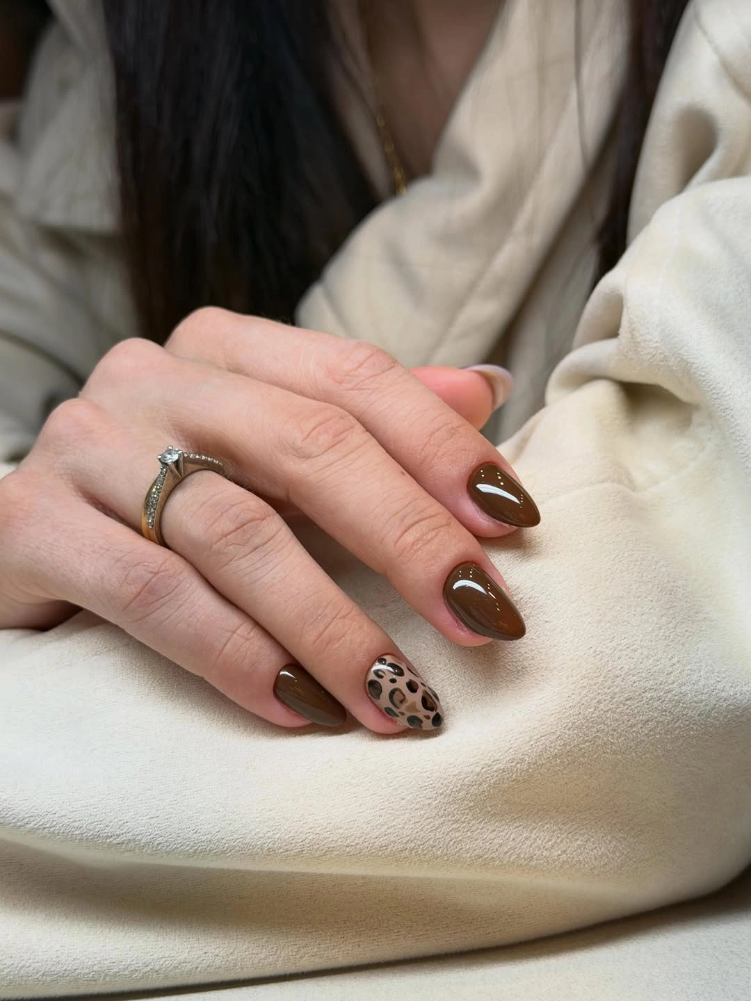 Fall Manicure 2026 Cozy Cable Knit and Plaid in Rich Berry Shades