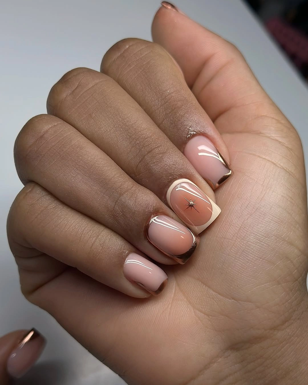 Fall Nail Designs for All Skin Tones 2026 Minimalist Mocha French Tips for Everyday Elegance