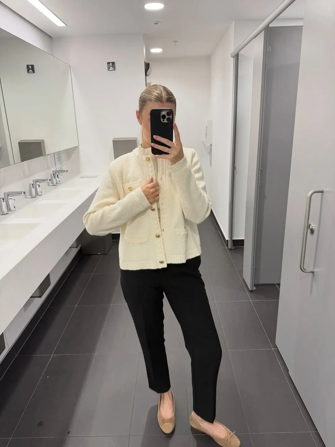 fall office outfits for women 2026 Classic Cream Cardigan for Effortless Business Casual