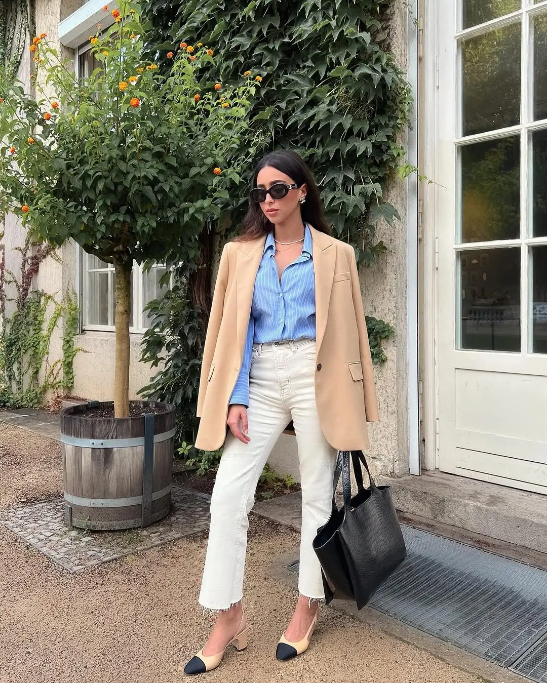fall office outfits for women 2026 Smart Casual Denim with a Tailored Blazer