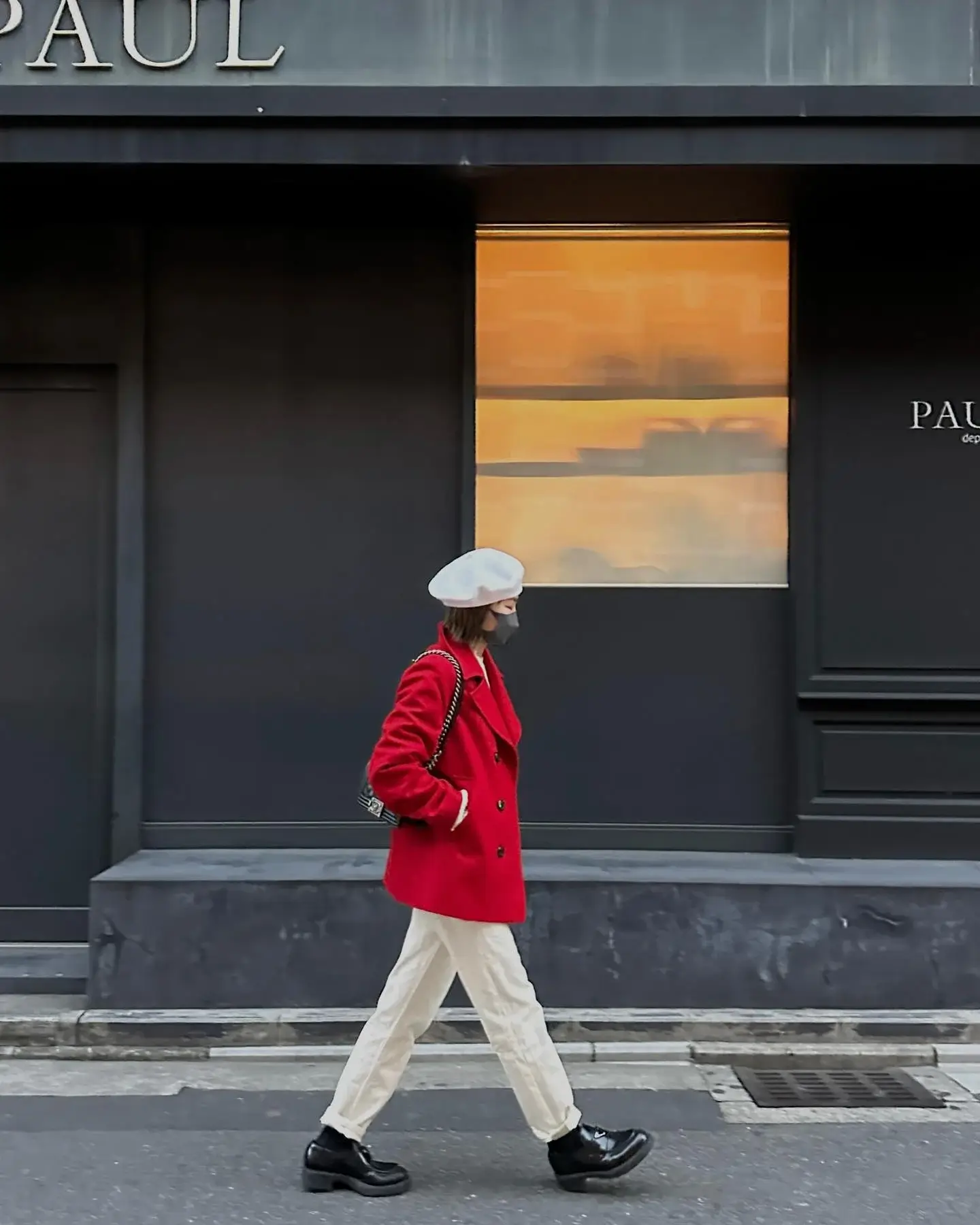 fall outfits with peacoat 2026 A Vibrant Red Peacoat That Brightens Every Autumn Walk