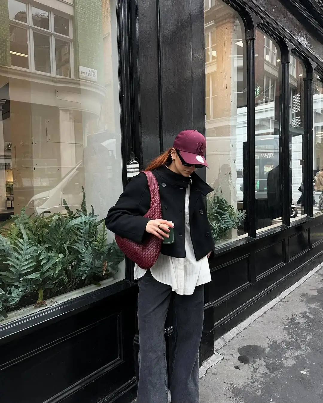 fall outfits with peacoat 2026 A Cropped Black Peacoat With Casual Street Style Energy