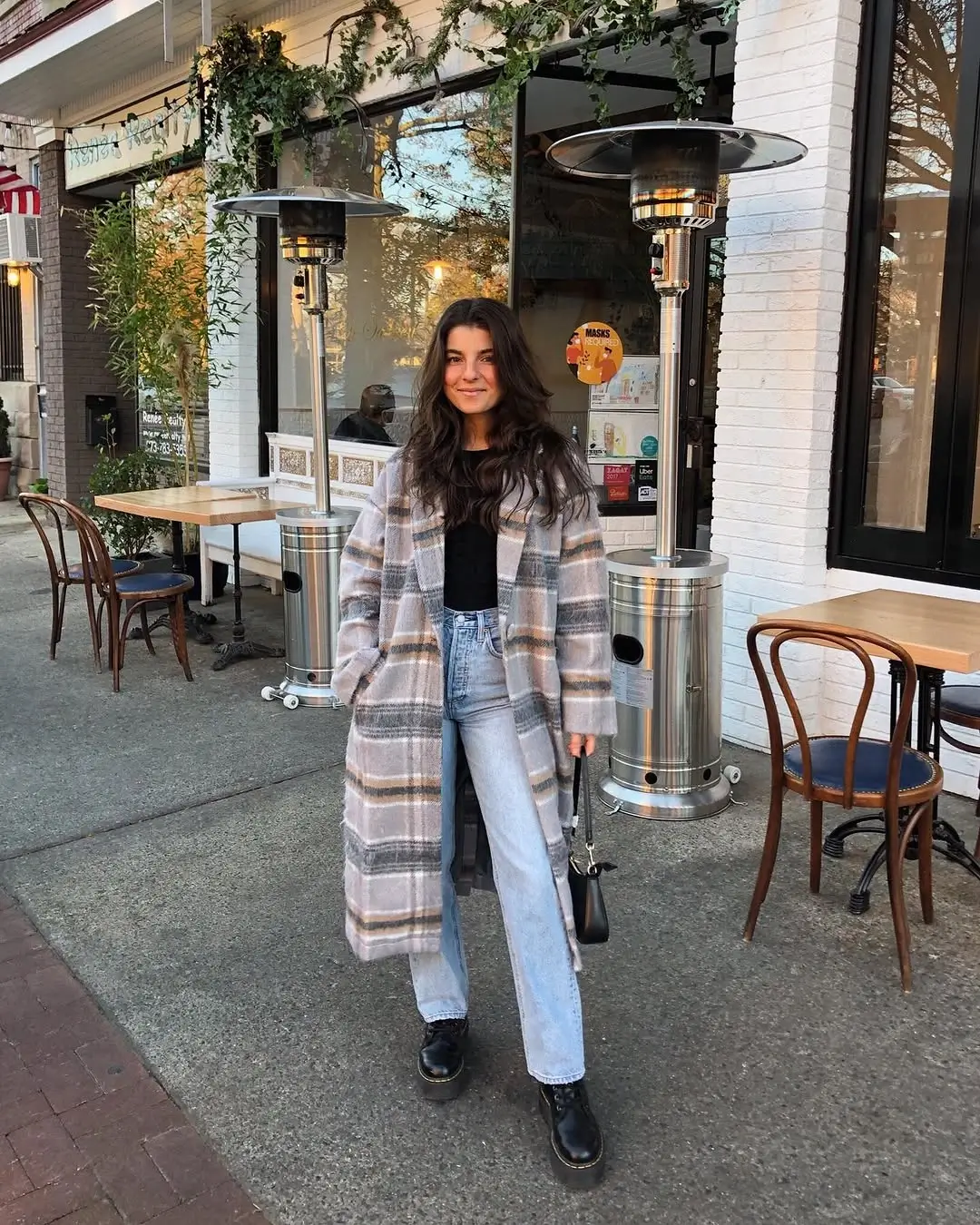 fall outfits with peacoat 2026 Long Plaid Outerwear That Brings Cozy Weekend Style