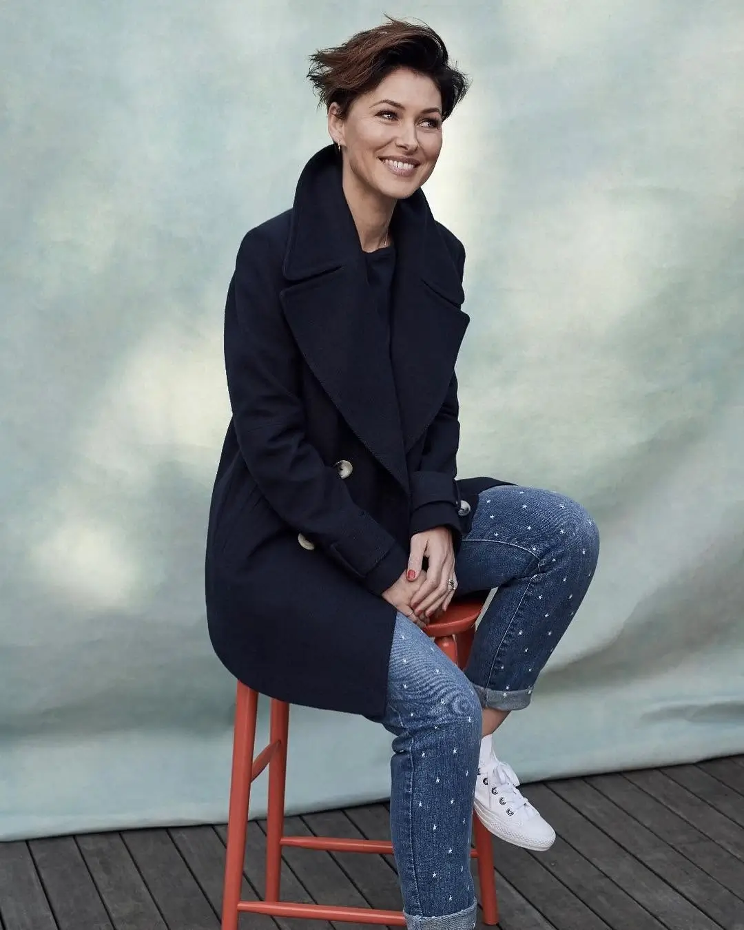 fall outfits with peacoat 2026 Everyday Denim and a Navy Peacoat That Always Feels Fresh