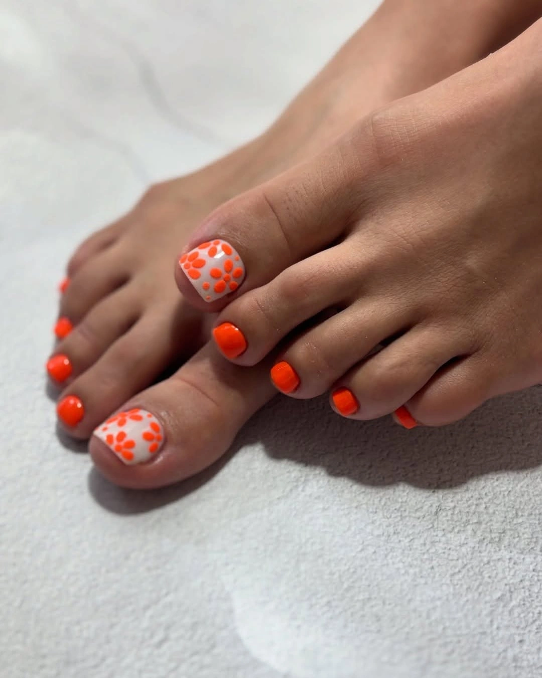 Fall pedicure ideas 2026 Bright Pumpkin Orange That Lights Up Fall