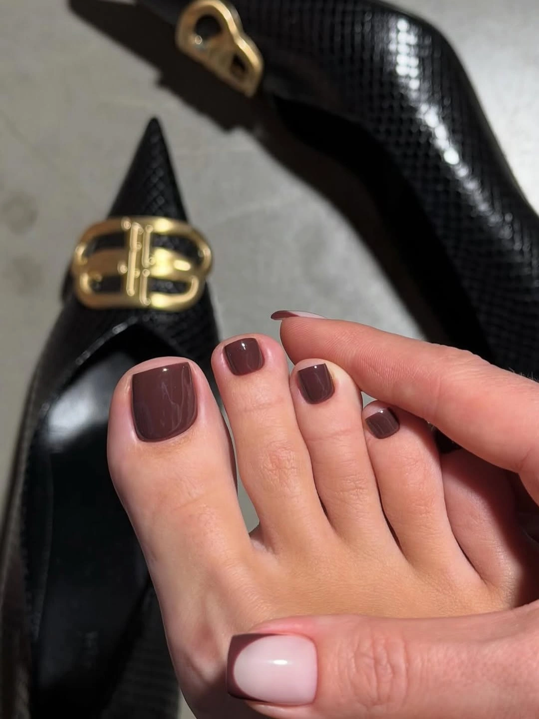 Fall pedicure ideas 2026 Deep Chocolate Pedicure That Never Goes Out of Fashion
