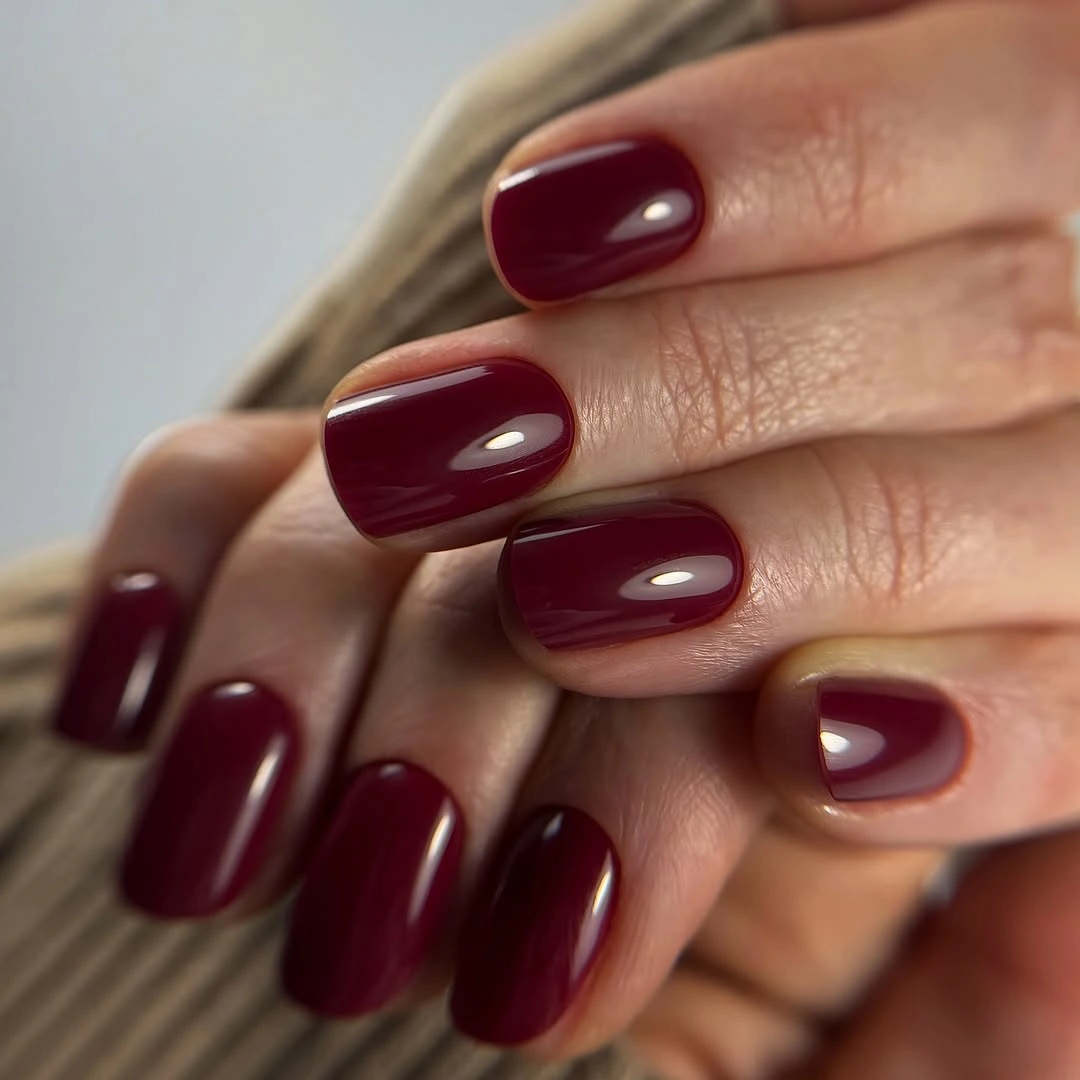 Fall short nails 2026 Classic Merlot Nails That Never Miss