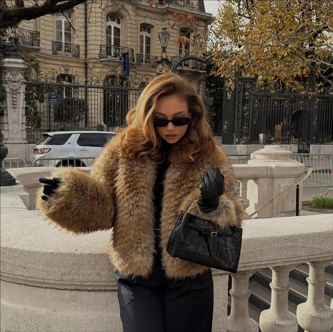 faux fur jacket Golden Brown Faux Fur That Brings Vintage Glamour Back
