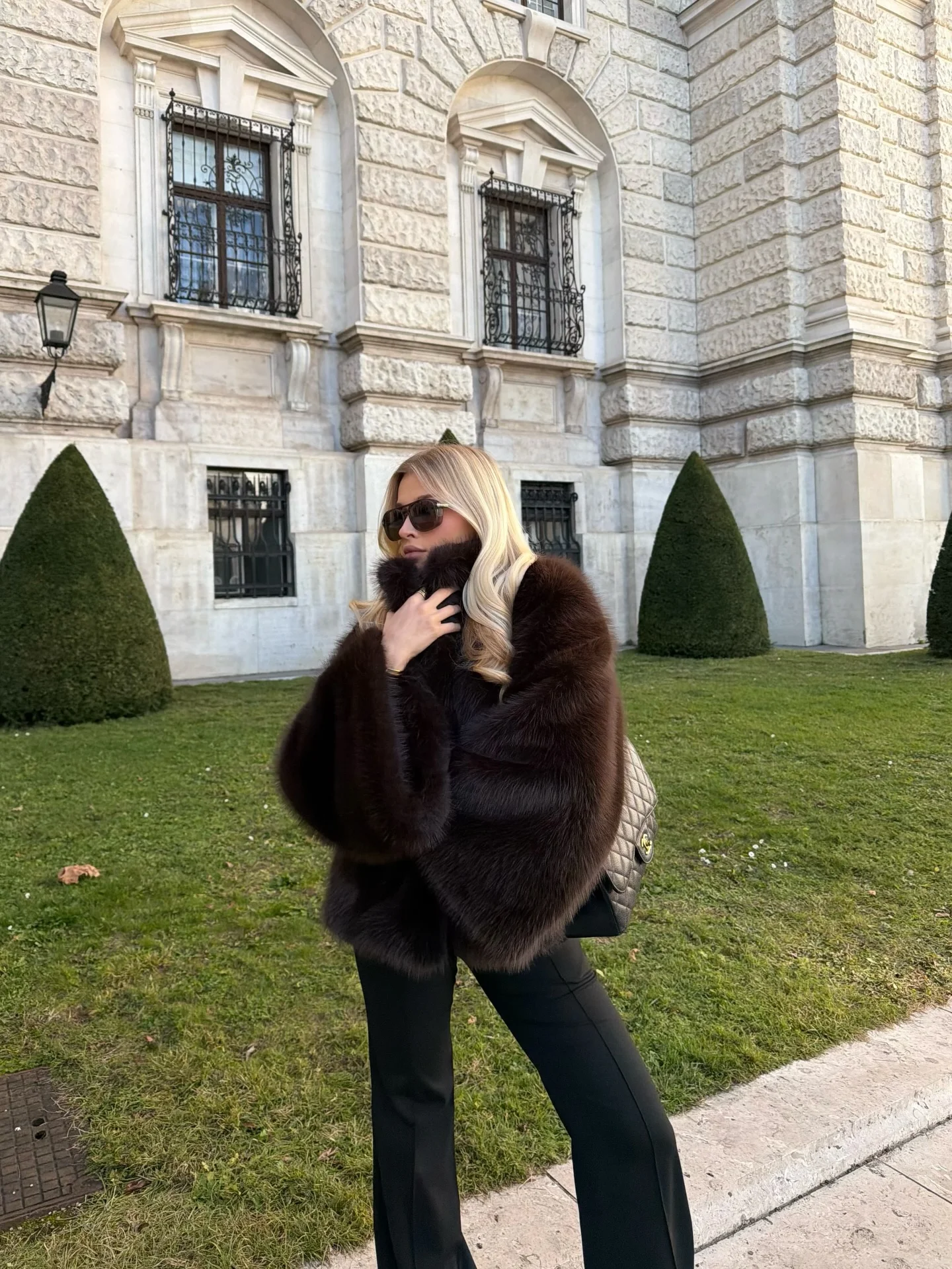 faux fur jacket Dark Chocolate Faux Fur That Elevates Evening Elegance