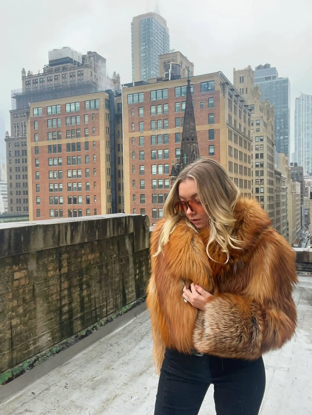 faux fur jacket Golden Faux Fur That Brightens Gray Winter Days