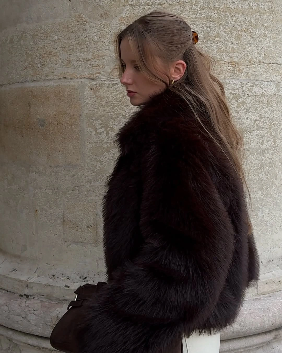 faux fur jacket Deep Espresso Faux Fur With Quiet Parisian Energy