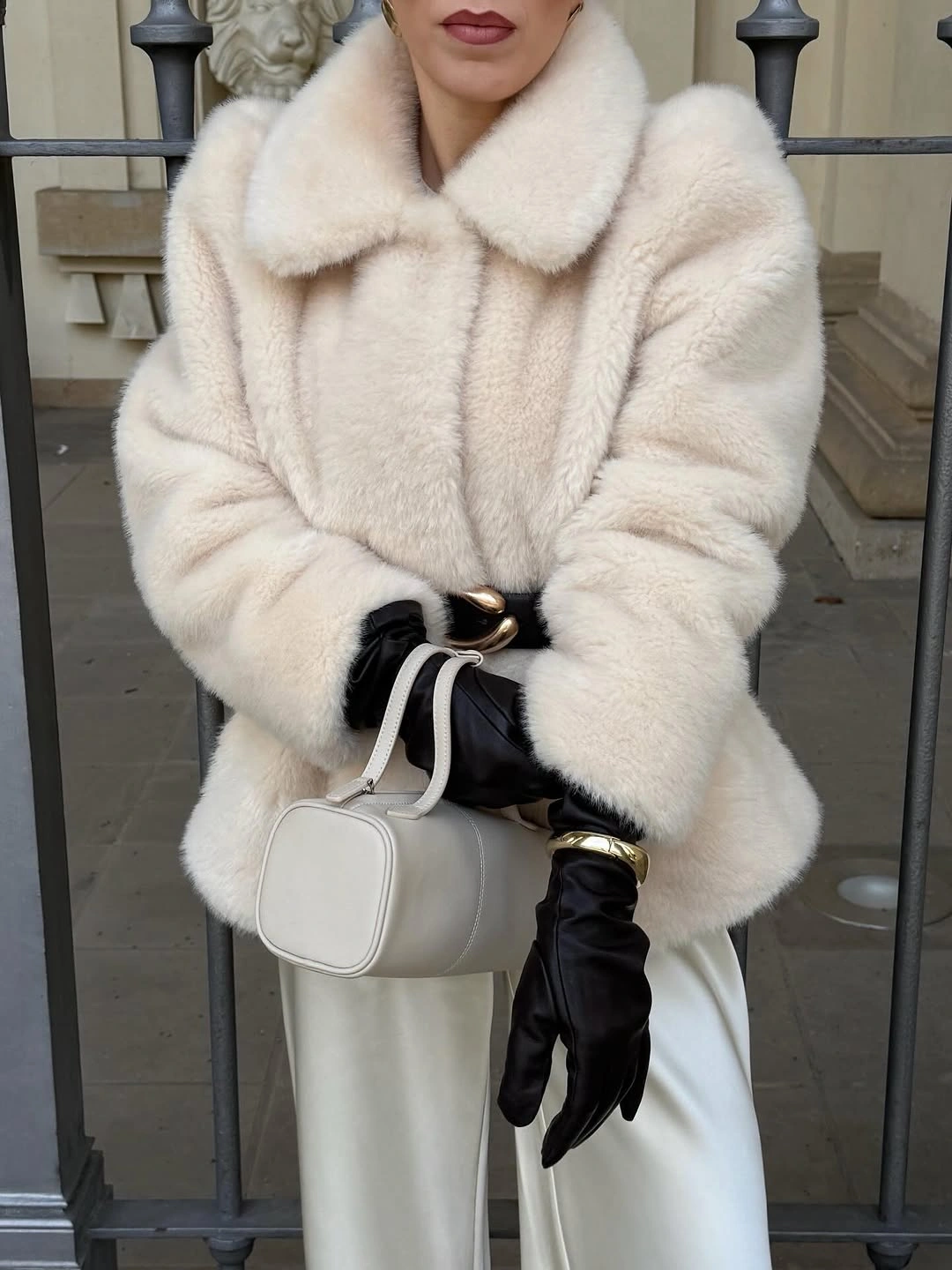 faux fur jacket Ivory Faux Fur That Feels Effortlessly Elegant