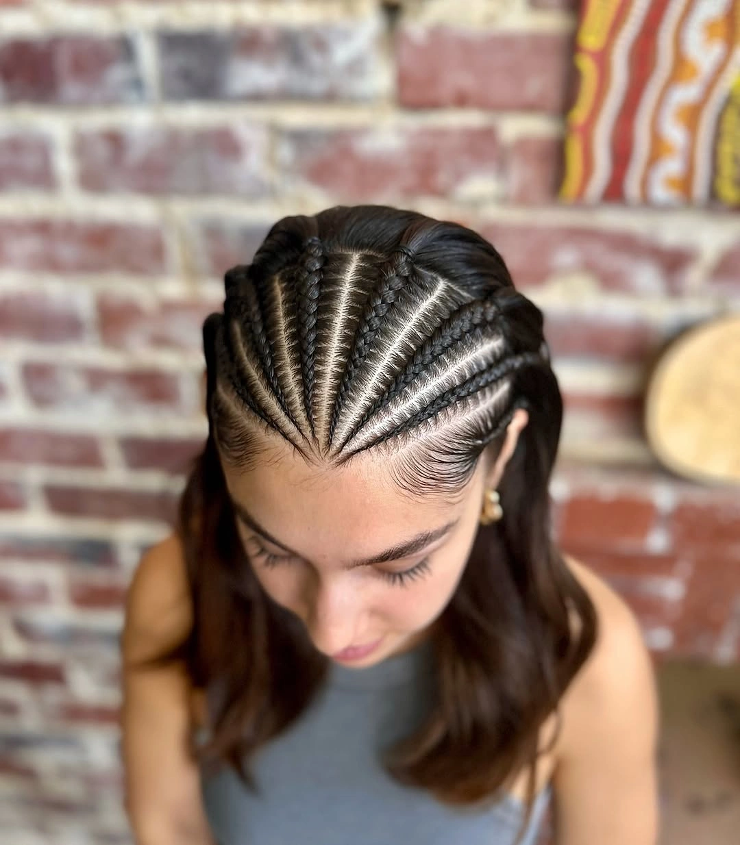 feed in braid hairstyles Half Feed In Braids with Soft Loose Hair