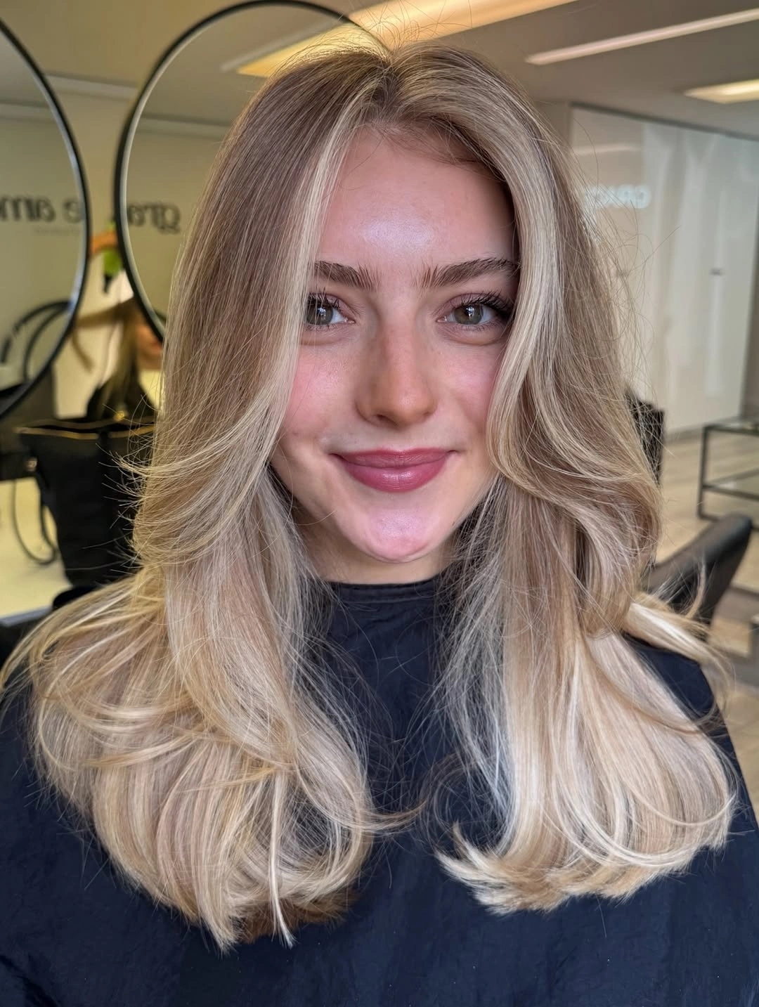 full head babylights blonde on brown hair Bright Vanilla Blonde Framing With A Soft Luxe Finish