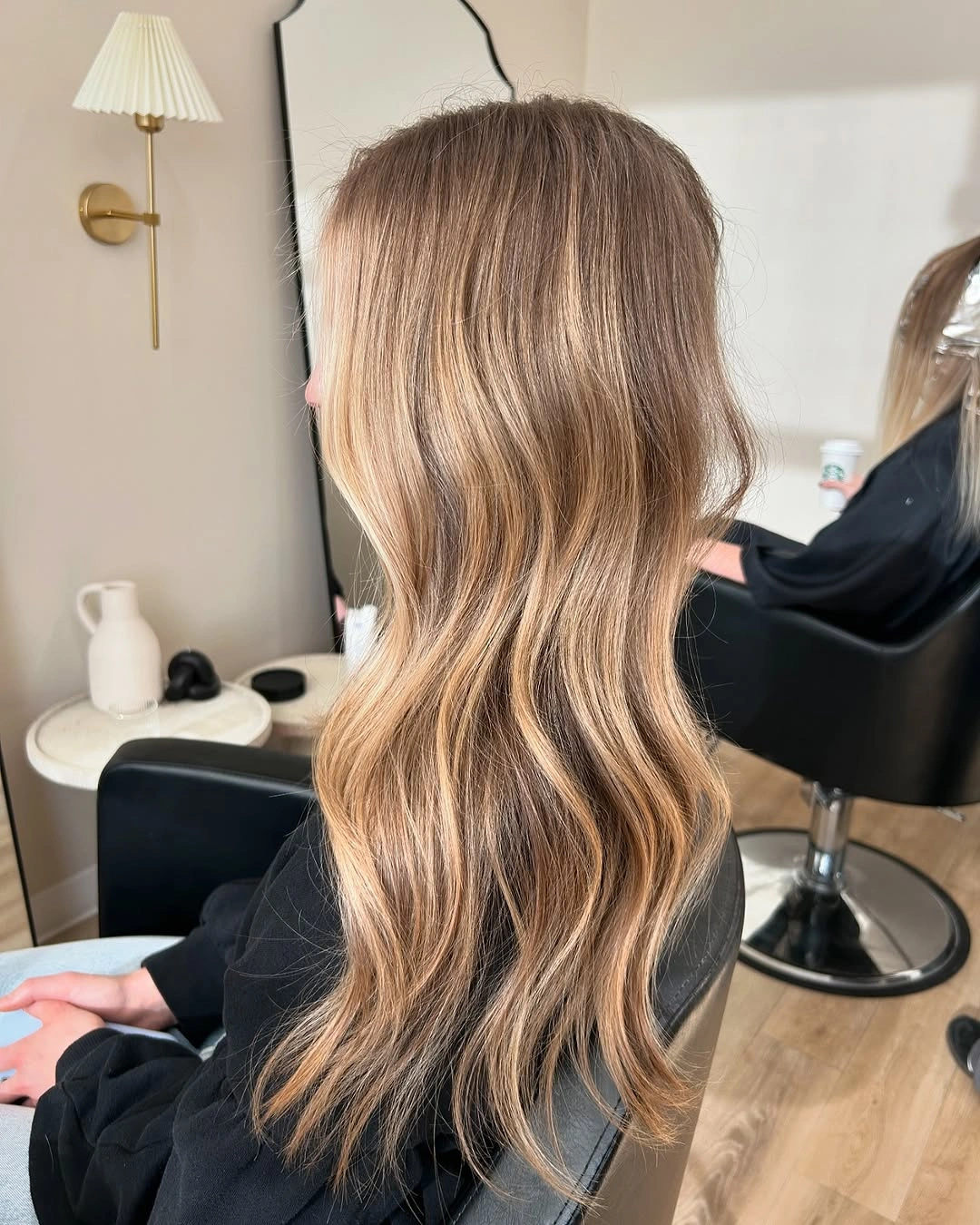full head babylights blonde on brown hair Natural Champagne Babylights With Lived-In Elegance