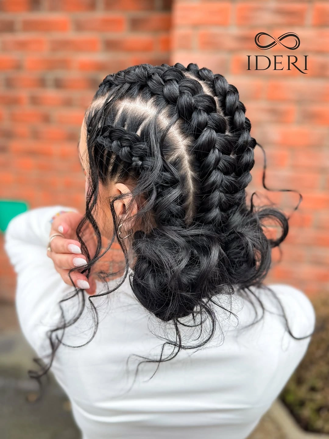 goddess braid Classic Crown Goddess Braids With Soft Curled Ends
