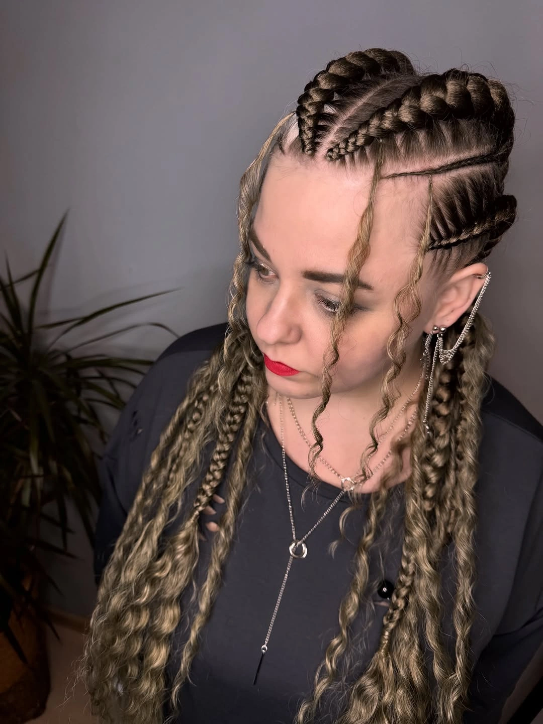 goddess braid Edgy Boho Goddess Braids With Face Framing Spirals